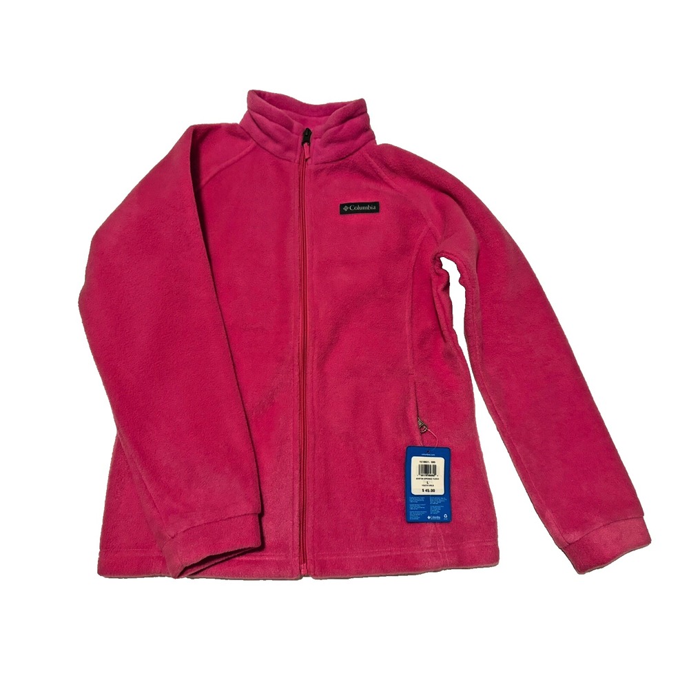 Columbia Girls NEW Benton Springs Fleece Jacket Size L Pink Large